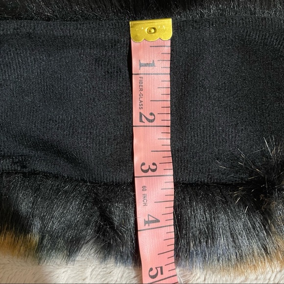BLACK FAUX FUR HEAD WRAP - Picture 10 of 11
